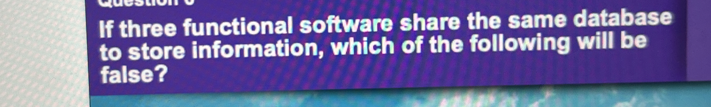 If three functional software share the same