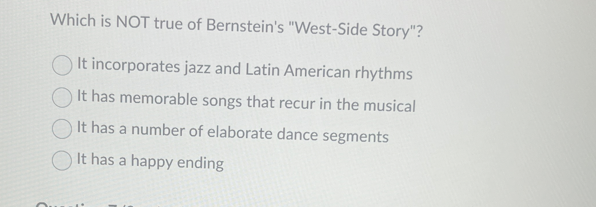 Which is NOT true of Bernstein's 
