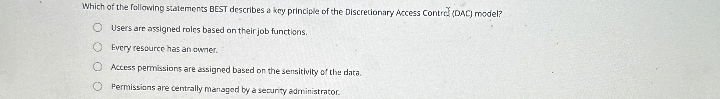 Which of the following statements BEST describes