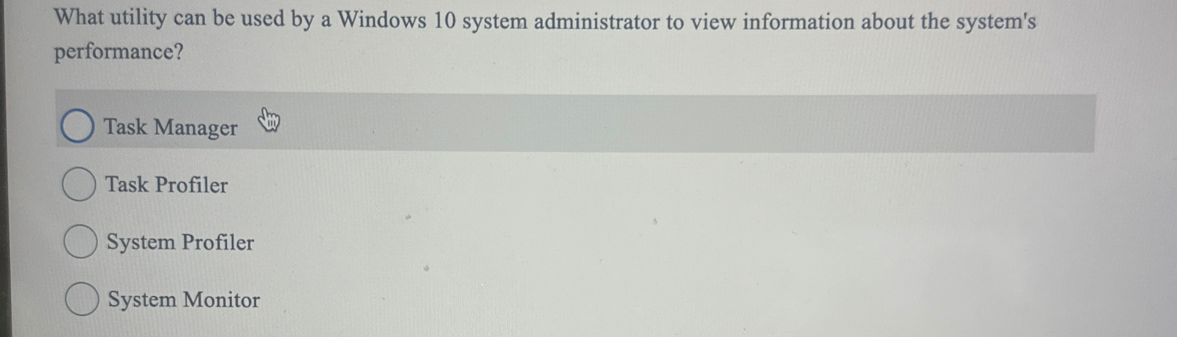 What utility can be used by a Windows 1 0 system