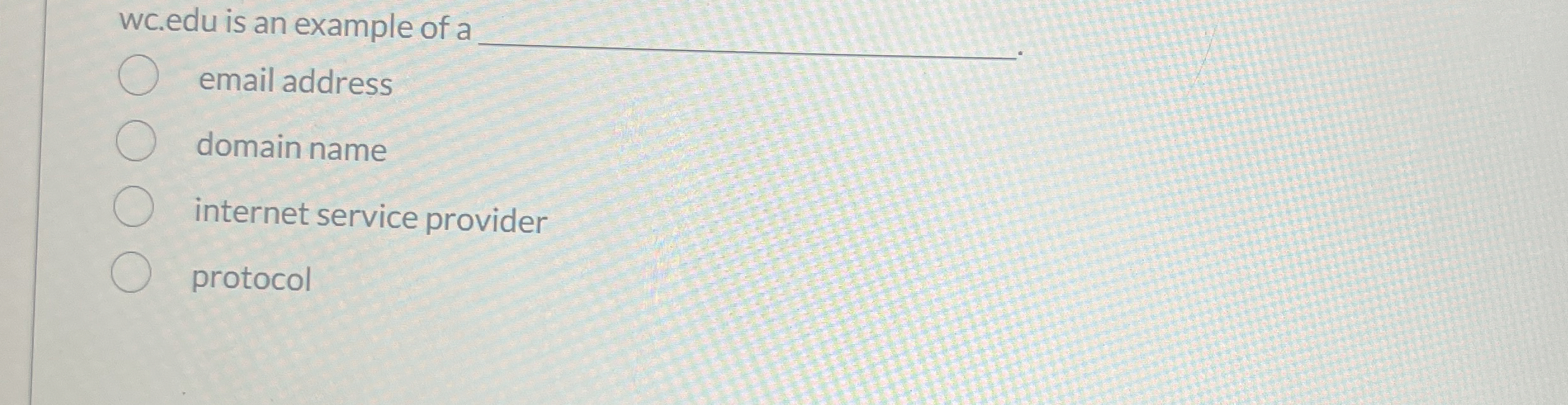 wc . edu is an example of a email address domain