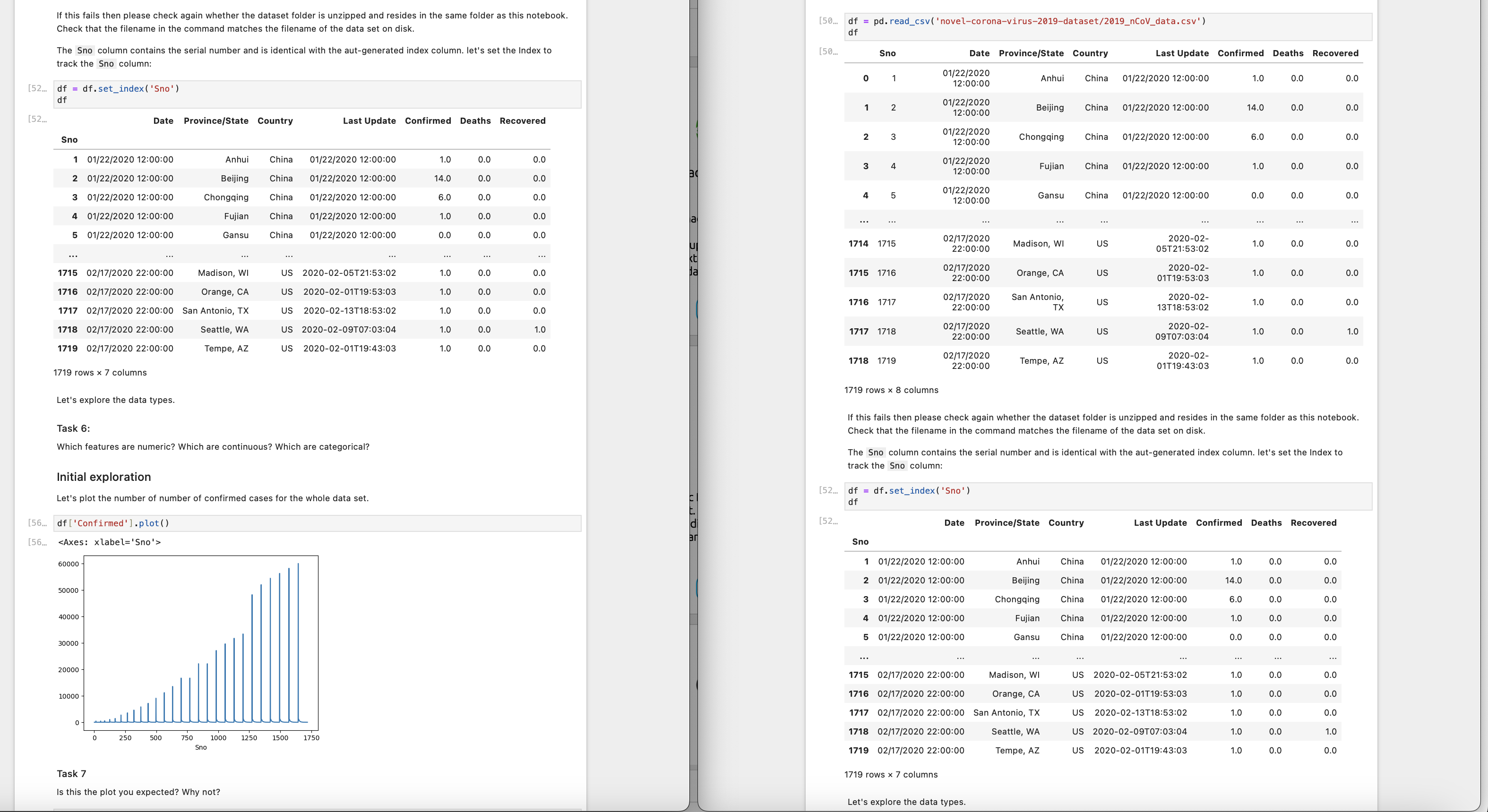 Need Solution for Tasks 6 and 7 . Provide the