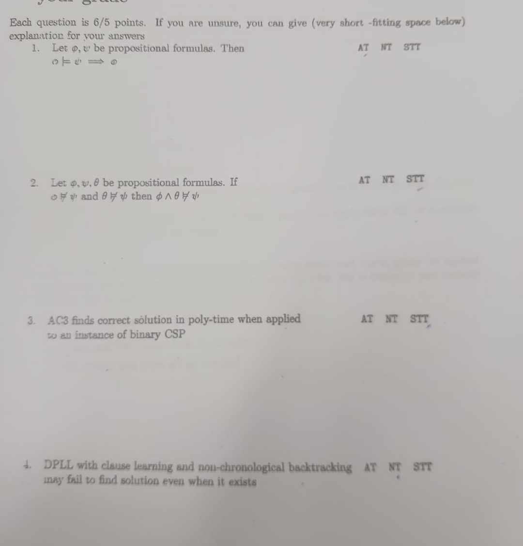 Each question is 6 5 points. If you are unsure,