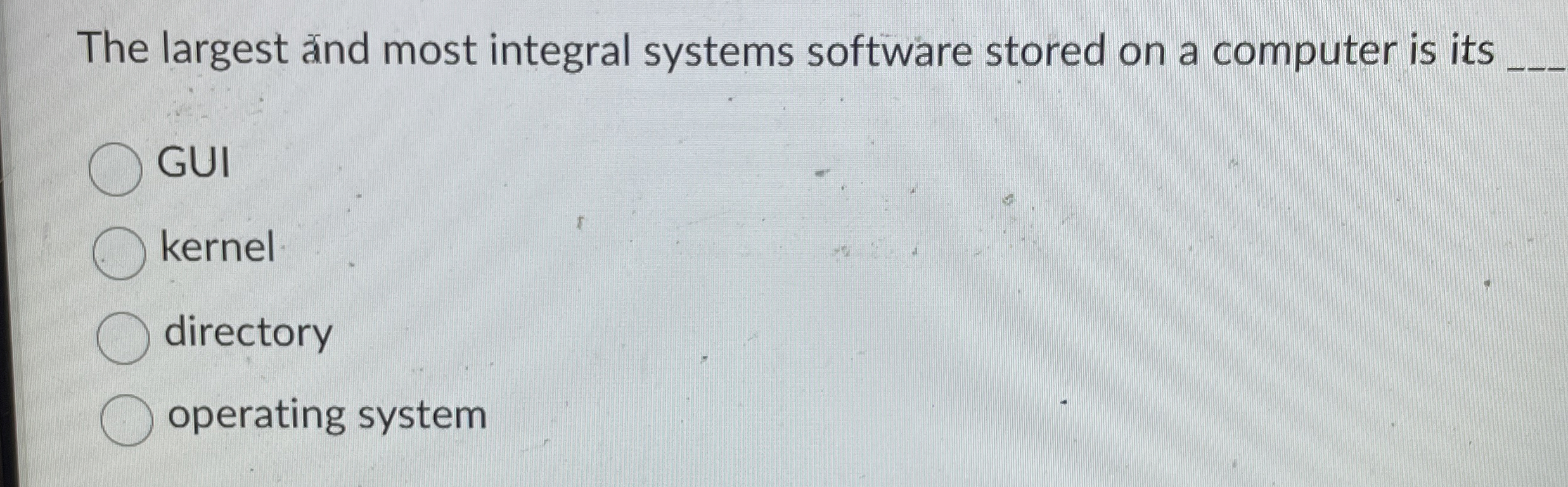 The largest and most integral systems software