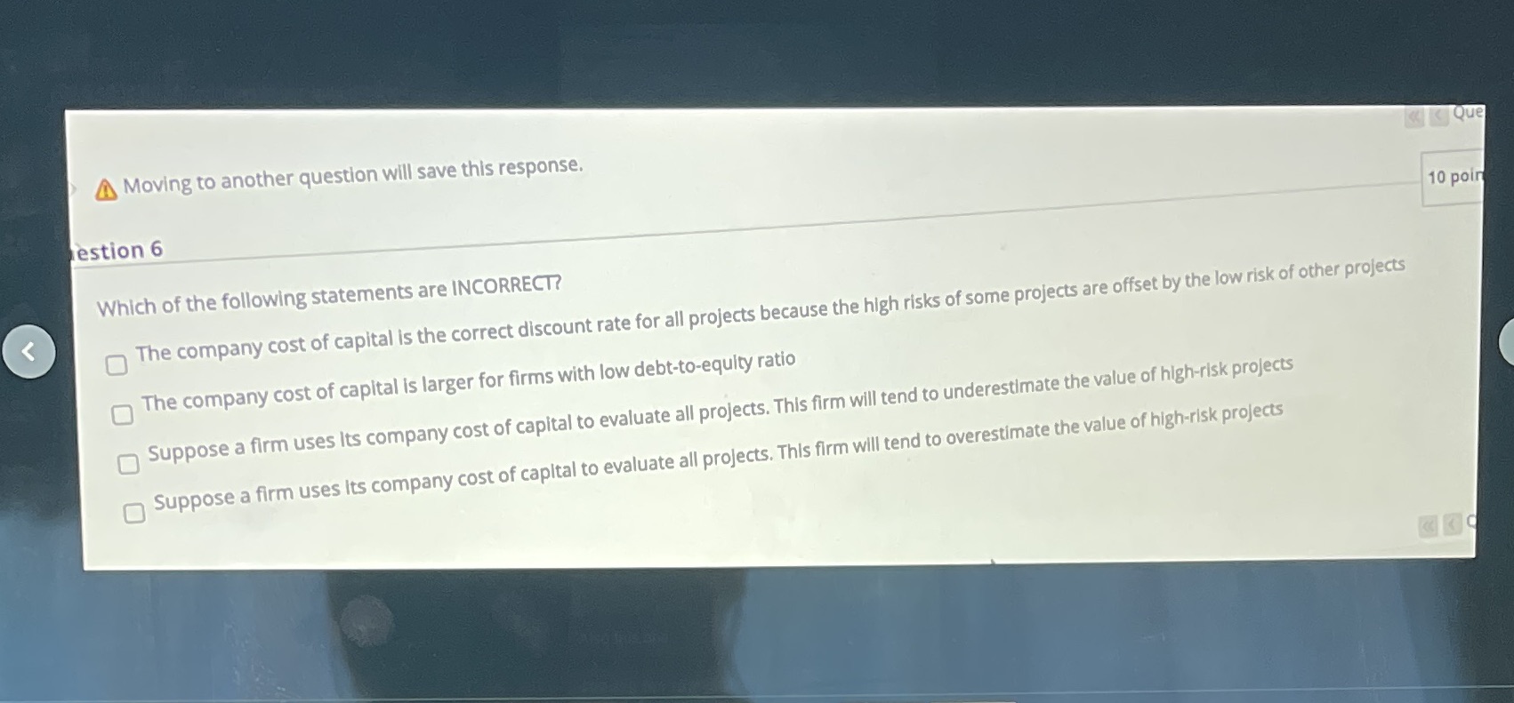 Can you explain this one? Moving to another