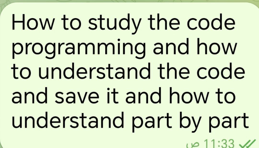 How to study the code programming and how to