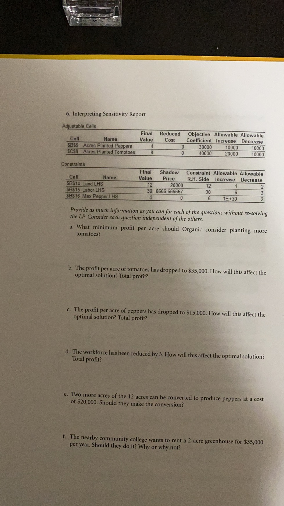 Hello! I need help with all but primarily e and f