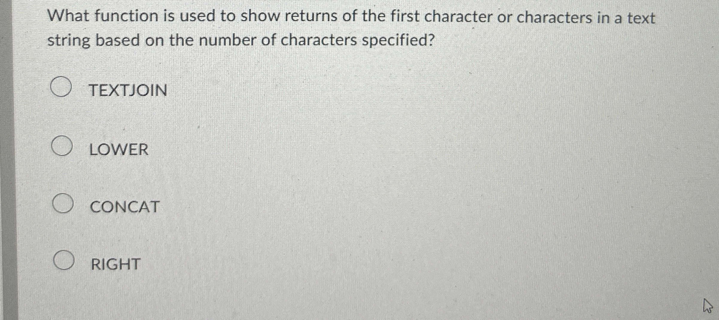 What function is used to show returns of the