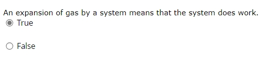 An expansion of gas by a system means that the