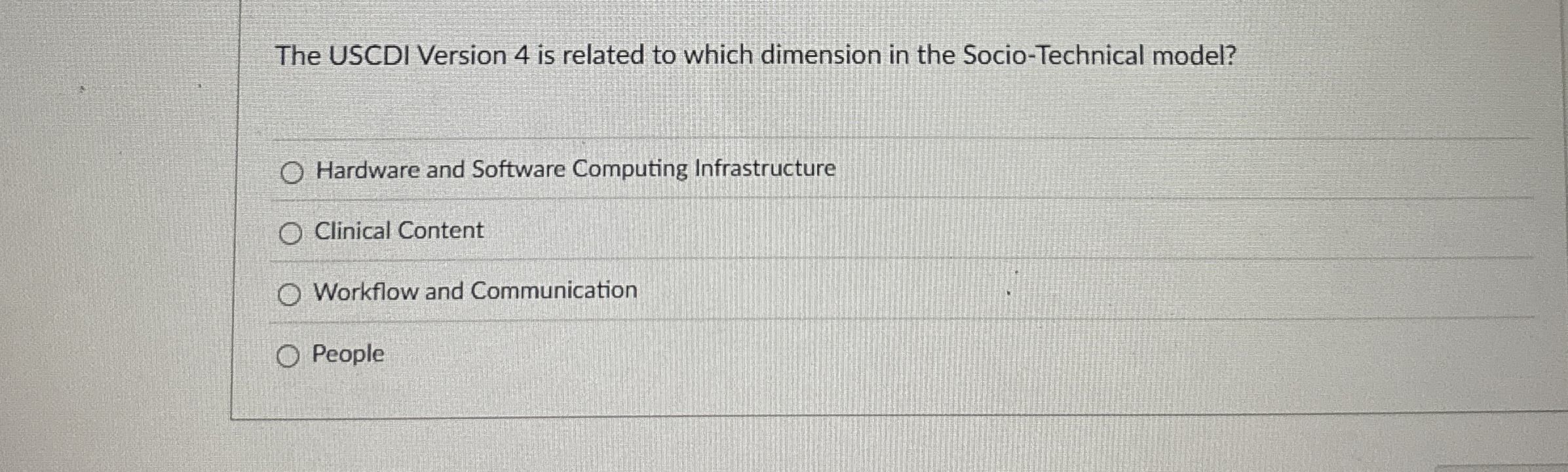 The USCDI Version 4 is related to which dimension
