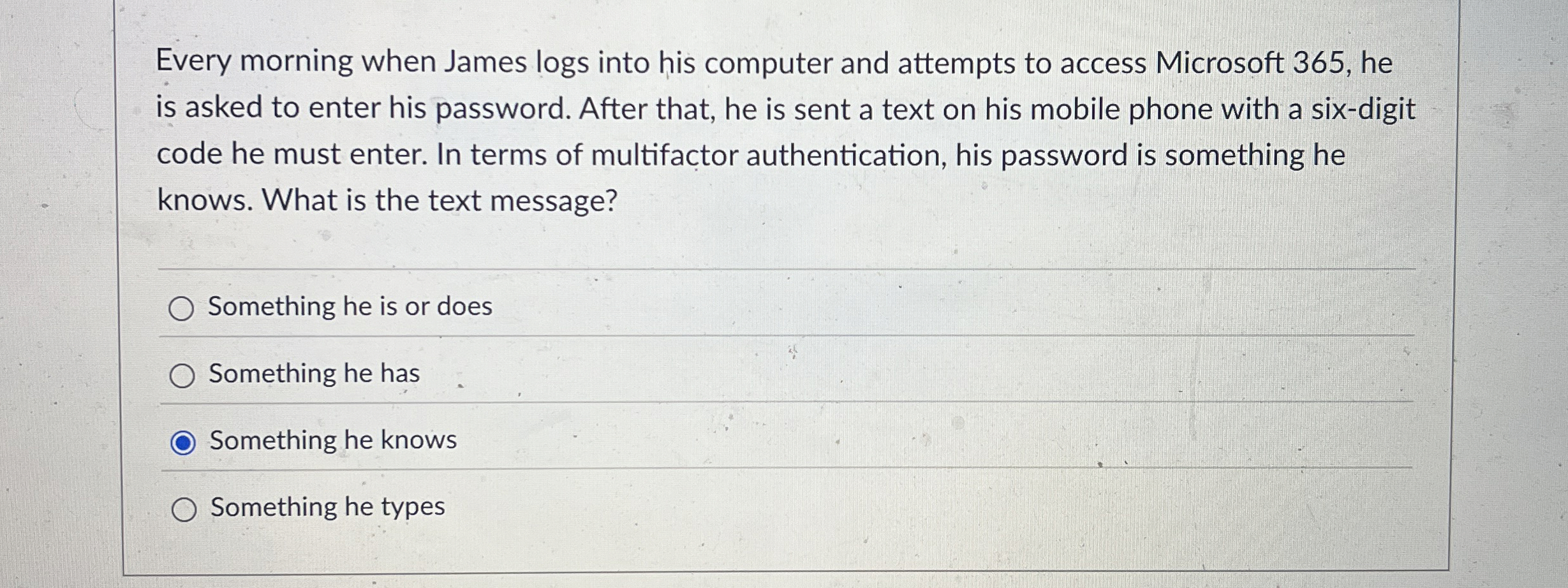 Every morning when James logs into his computer