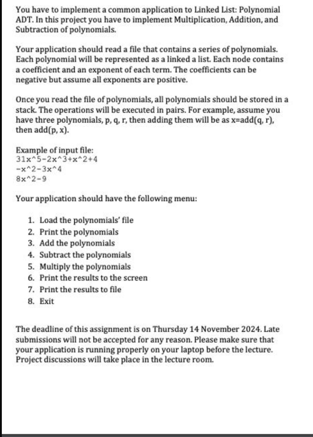 You have to implement a common application to