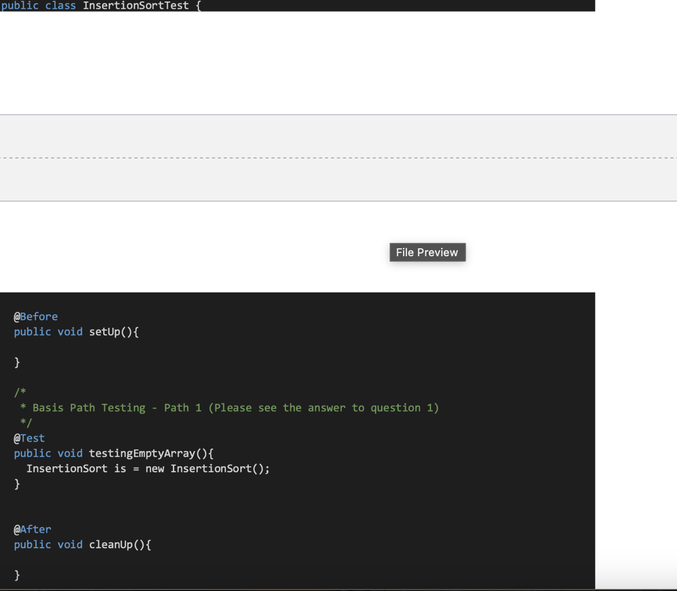 You are provided the following method that