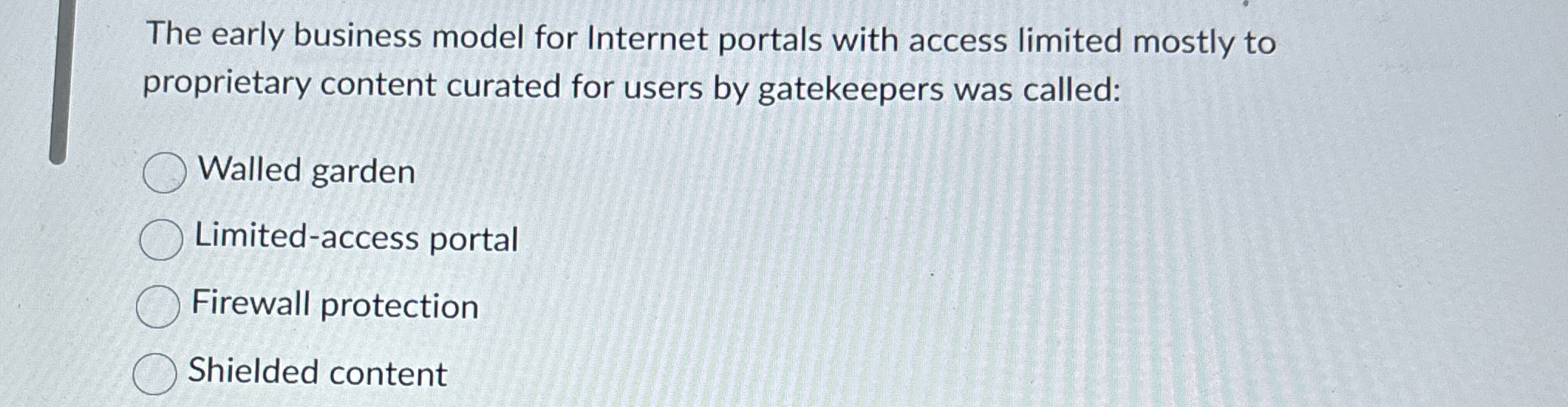 The early business model for Internet portals