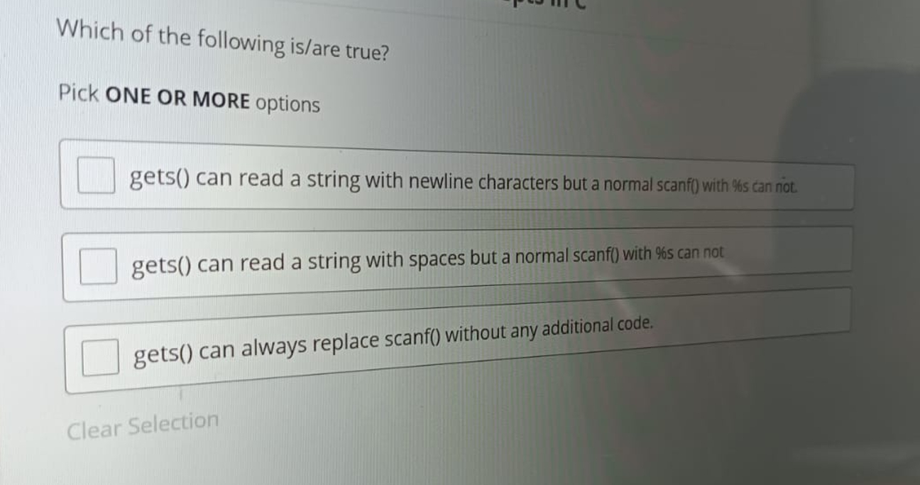 Which of the following is / are true? Pick ONE OR