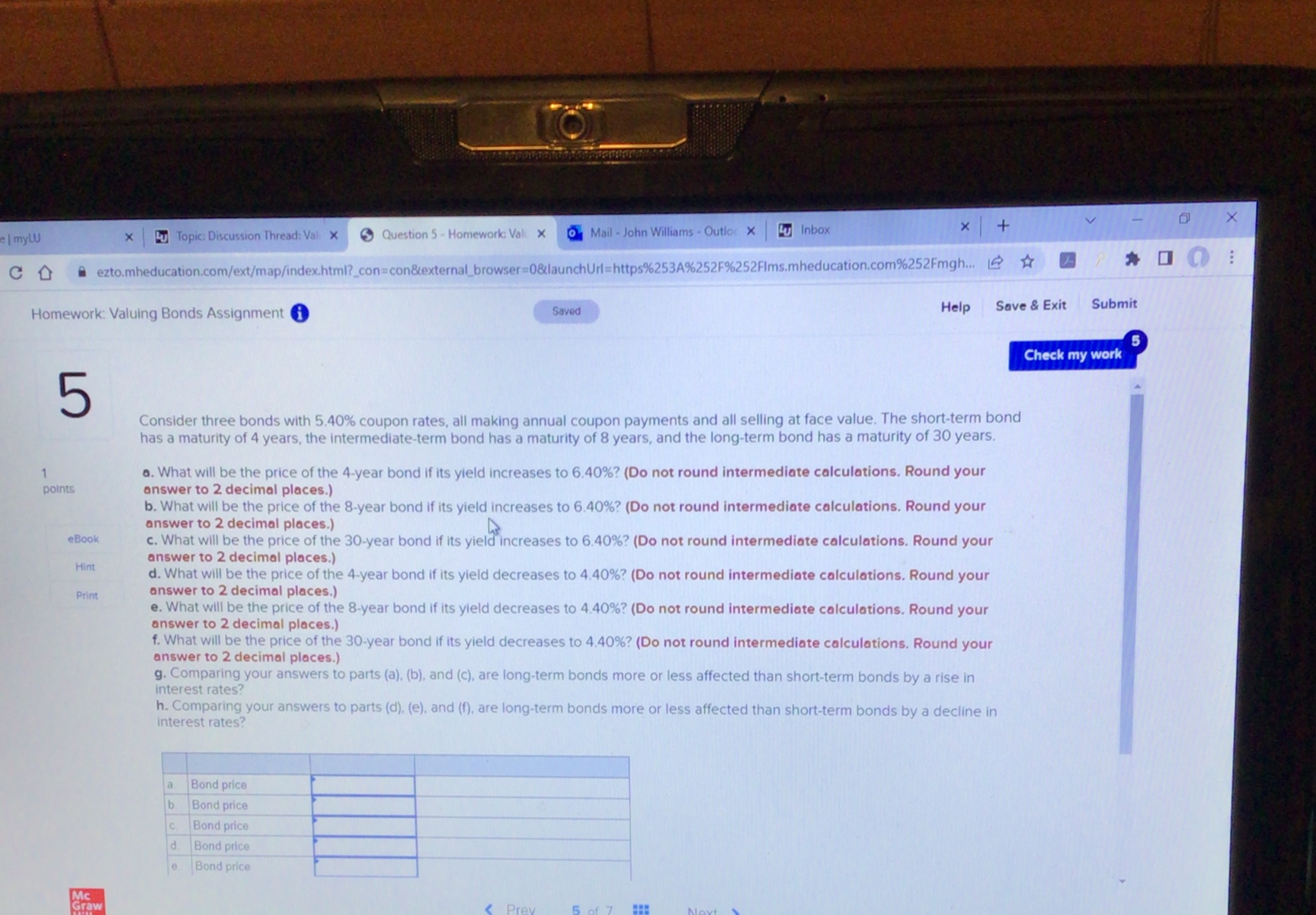 + V Question 5 - Homework: Val x Mail - John