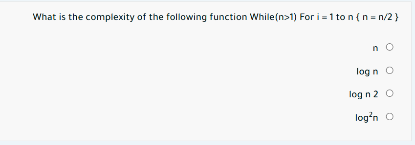 not the same What is the complexity of the