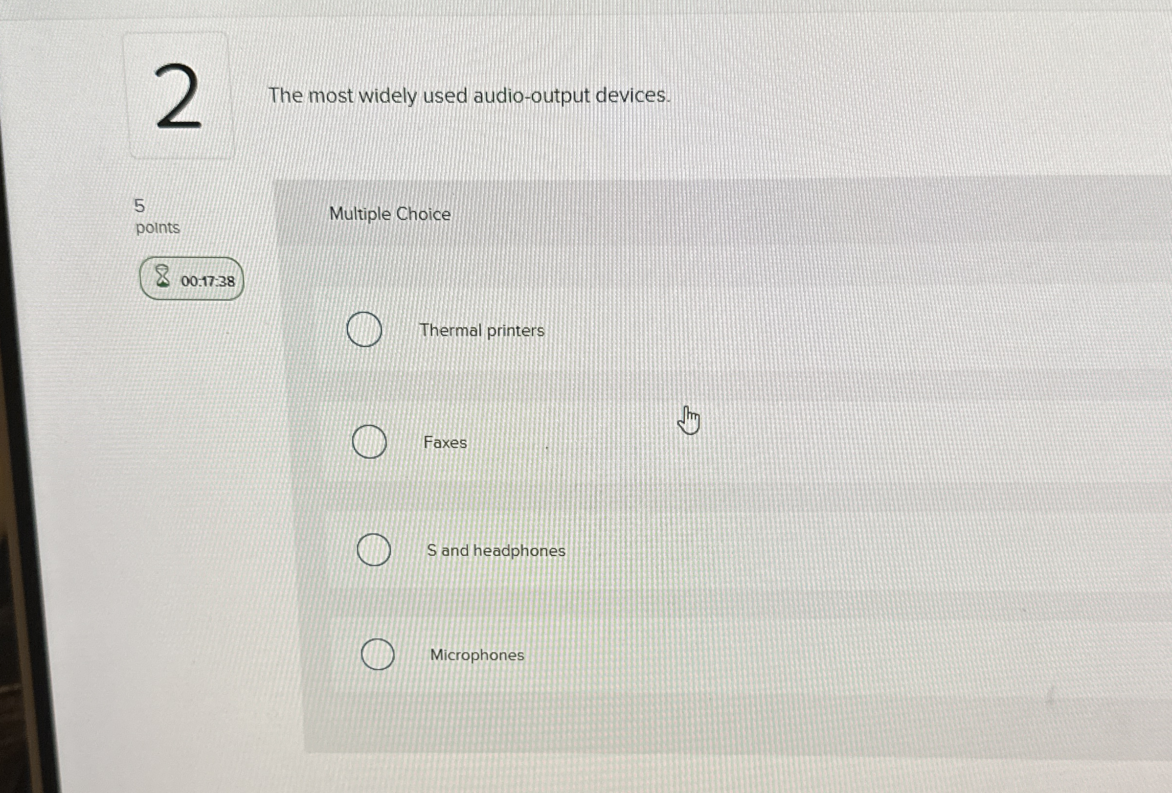 The most widely used audio - output devices. 8 0