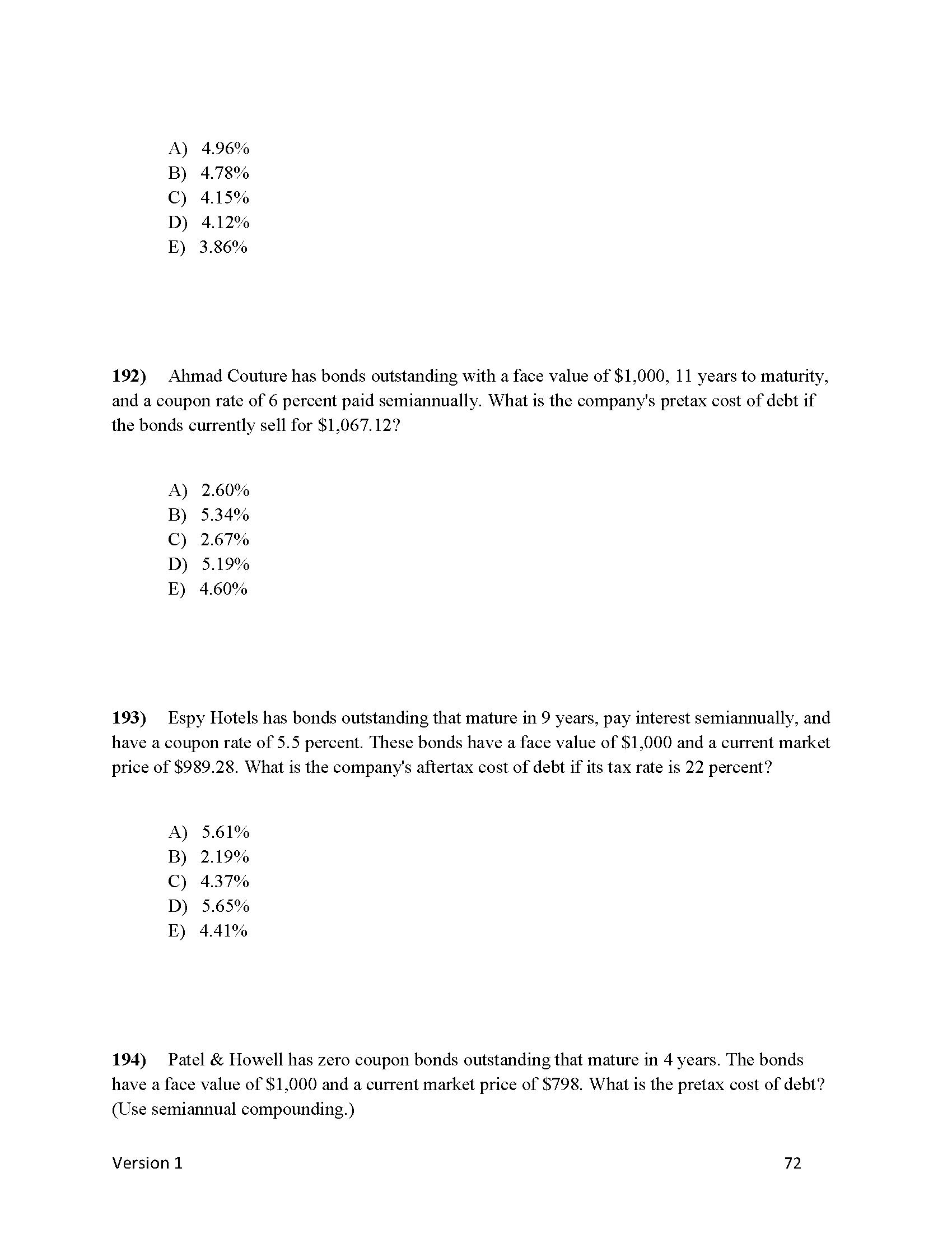 A) 7.86% B) 9.43% C) 8.17% D) 4.67% E) 5.90% 133)
