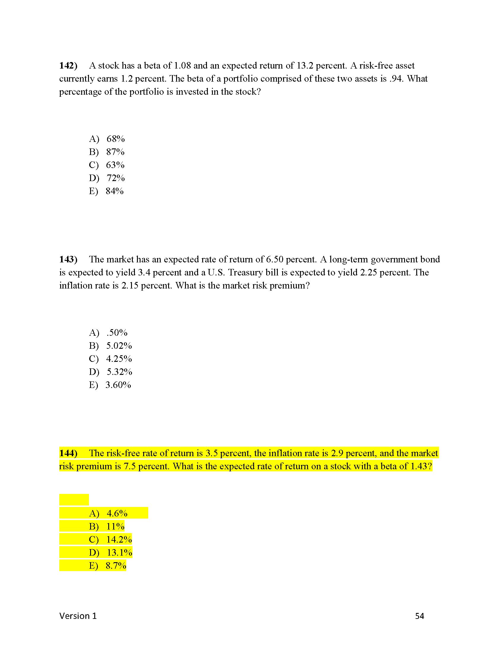 A) 7.86% B) 9.43% C) 8.17% D) 4.67% E) 5.90% 133)
