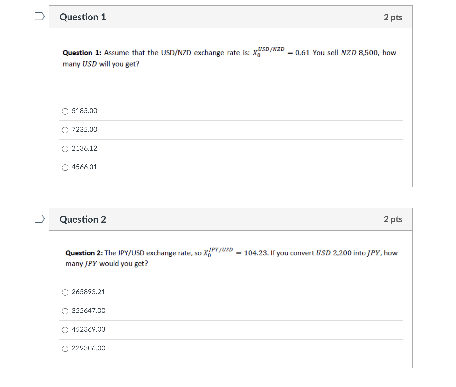 Please see below D Question 1 2 pts Question 1:
