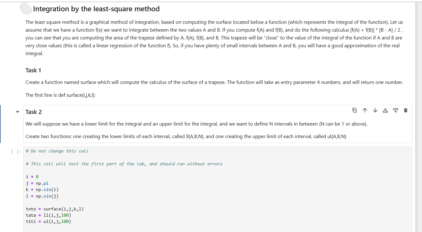 Integration by the least - square method The