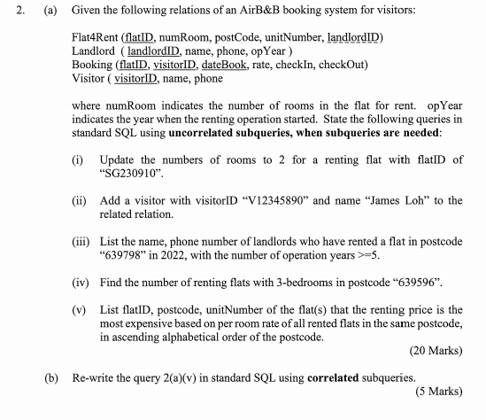 2 . ( a ) Given the following relations of an