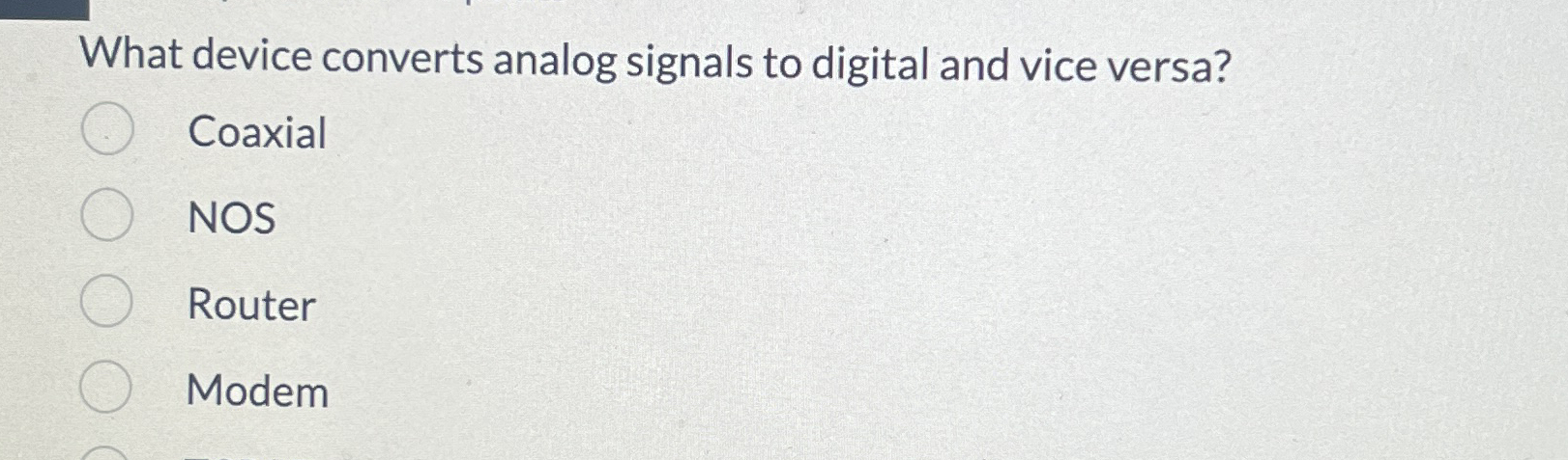 What device converts analog signals to digital