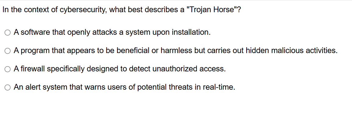 In the context of cybersecurity, what best