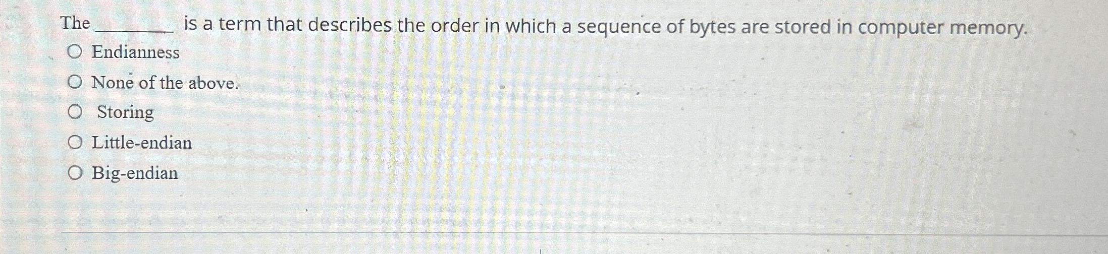The q , is a term that describes the order in