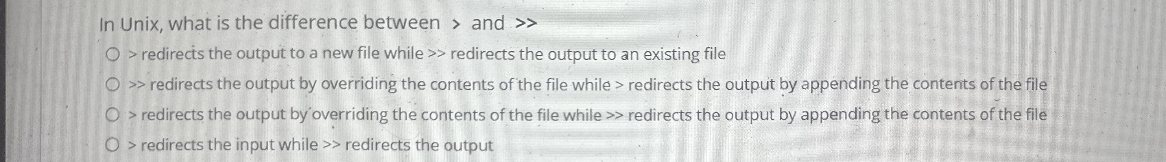 In Unix, what is the difference between  style=