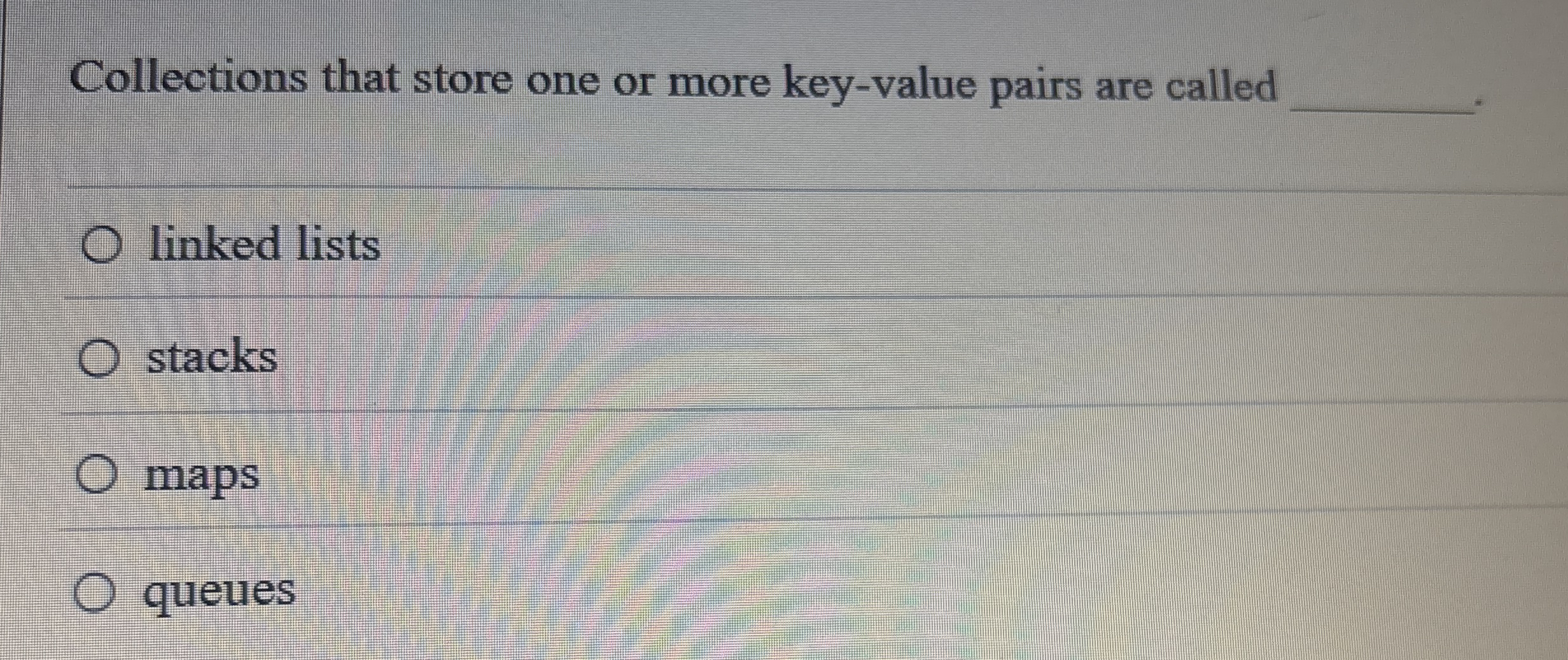 Collections that store one or more key - value