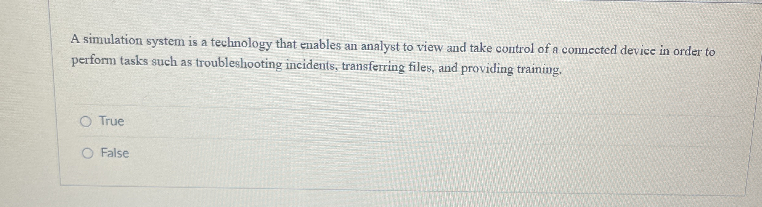 A simulation system is a technology that enables