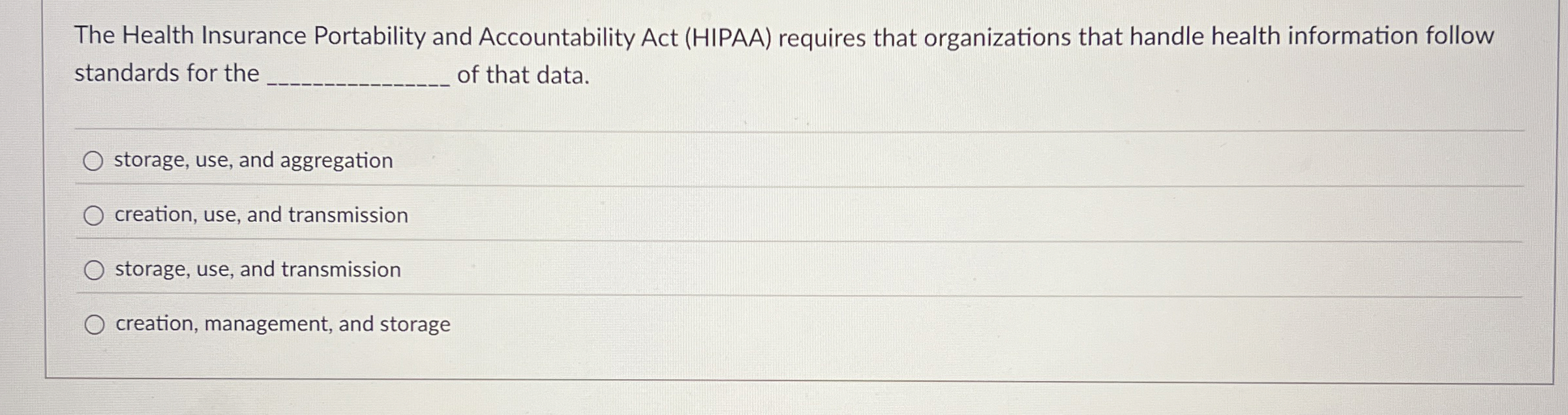 The Health Insurance Portability and