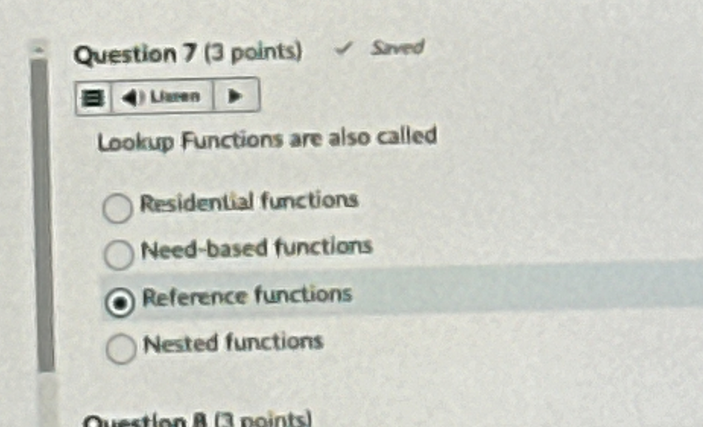 Question 7 ( 3 points ) Sined Lookup Functions