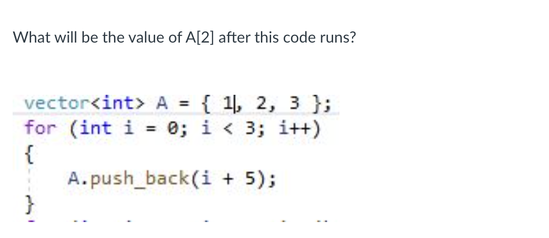 What will be the value of \ ( A [ 2 ] \ ) after