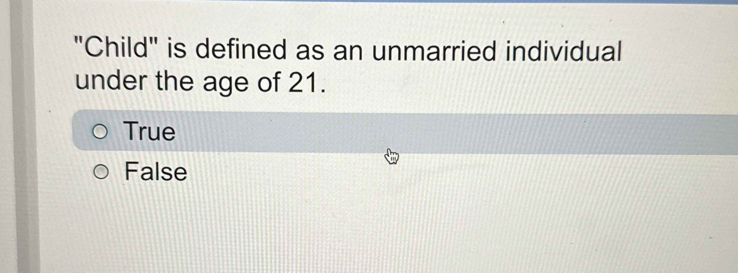 "Child" is defined as an unmarried individual