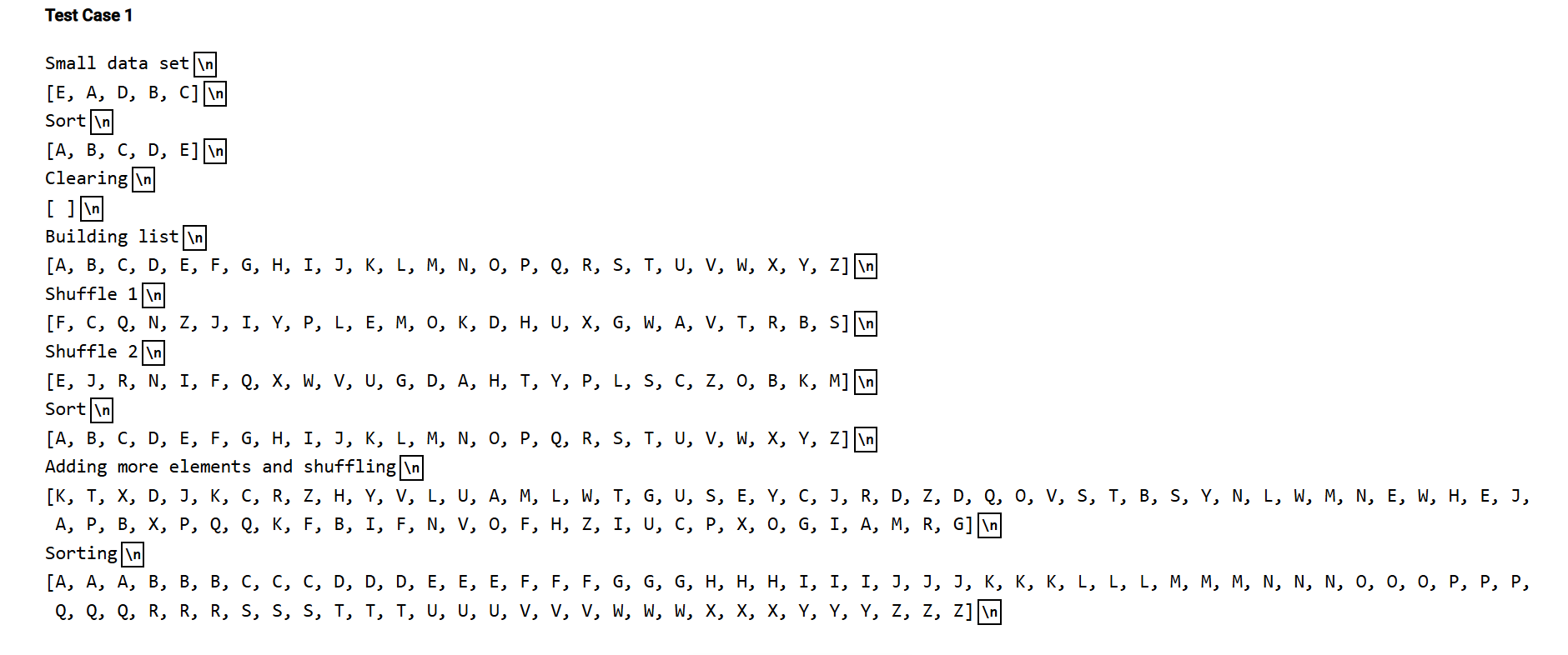 Implement a sort method public void sort ( )