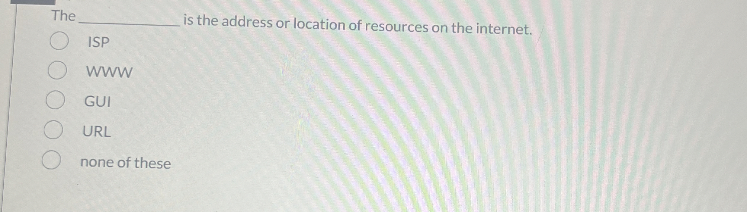 The is the address or location of resources on