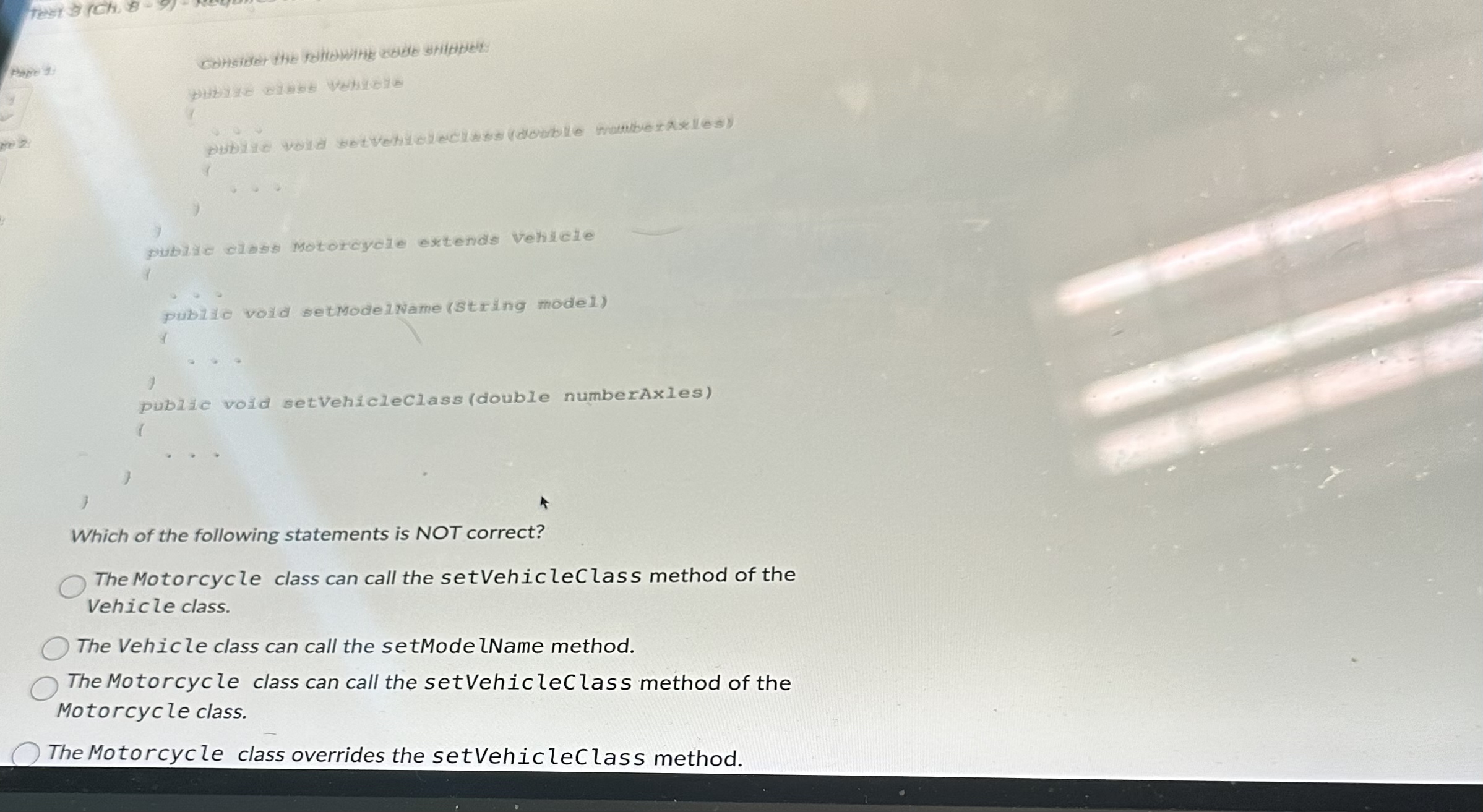 Heve public class motorcycle extends vehicle