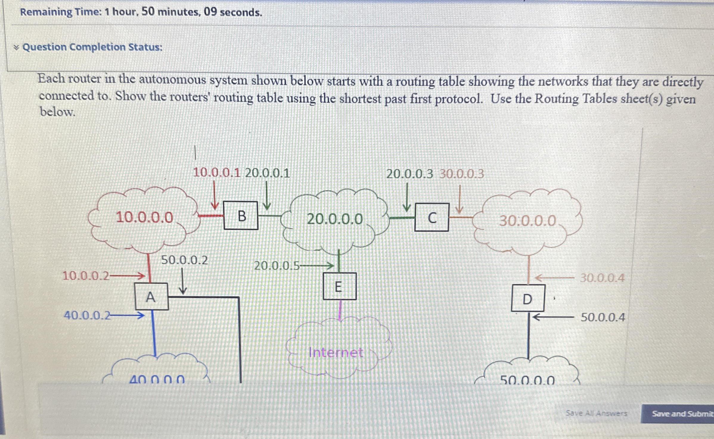 Remaining Time: 1 hour, 5 0 minutes, 0 9 seconds.