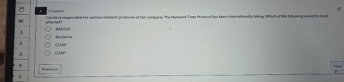 4 0 . 1 points Carole is responsible for various