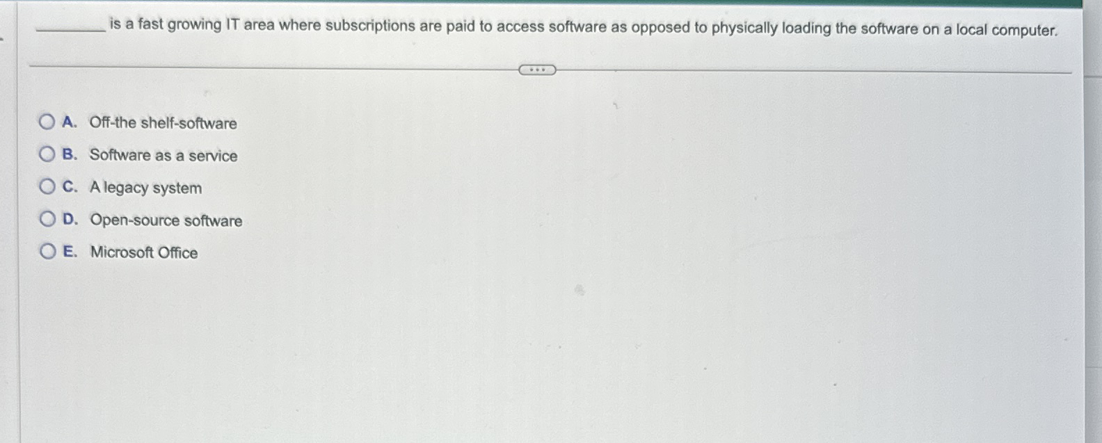 is a fast growing IT area where subscriptions are