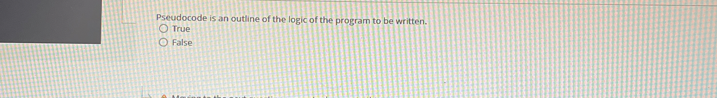 Pseudocode is an outline of the logic of the