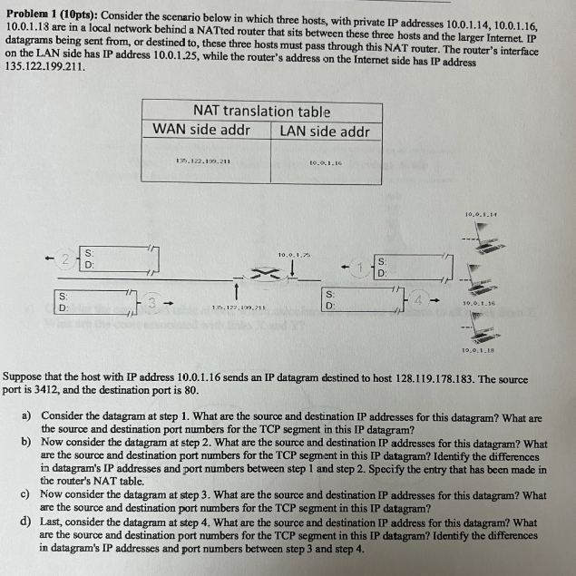 Problem 1 ( 1 0 pts ) : Consider the scenario