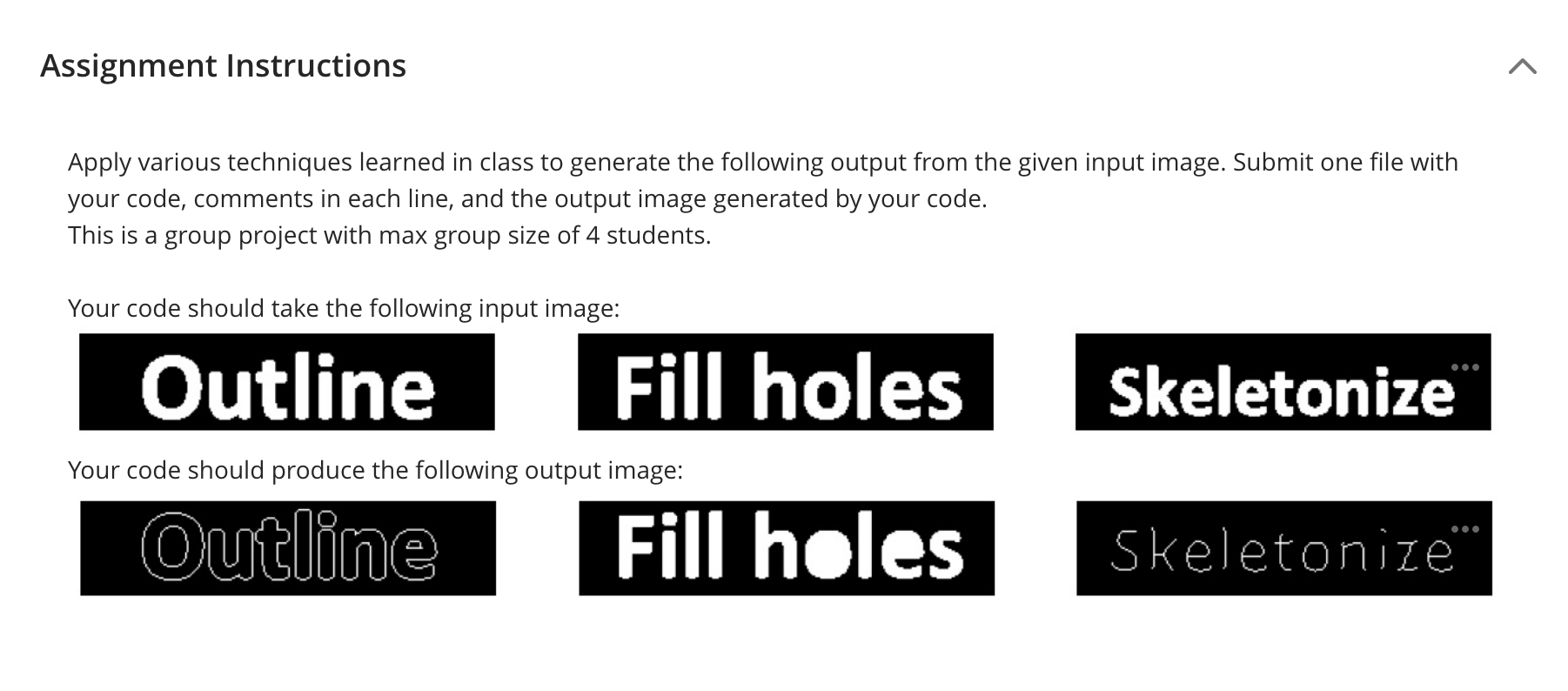Assignment Instructions Apply various techniques