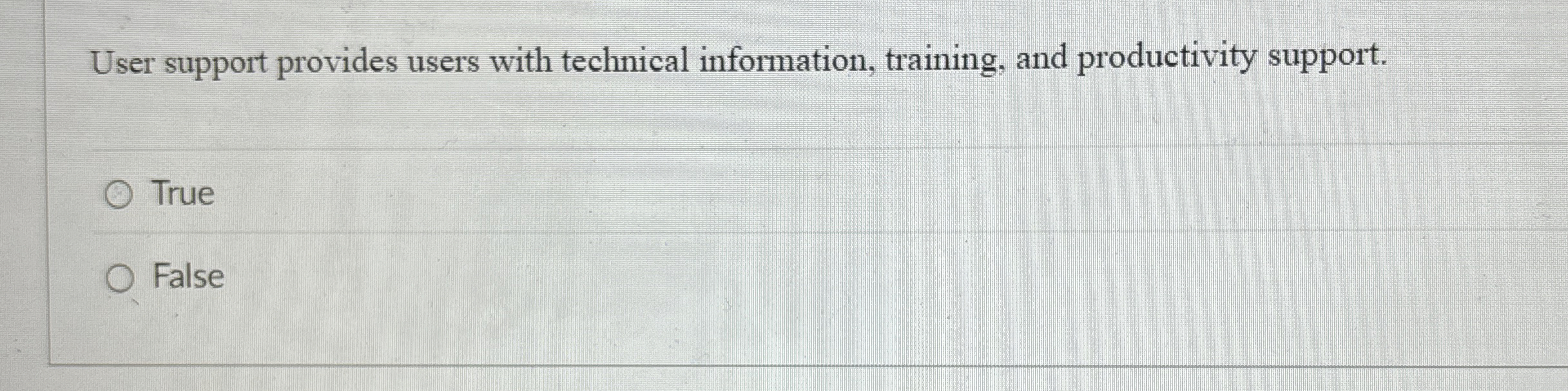 User support provides users with technical