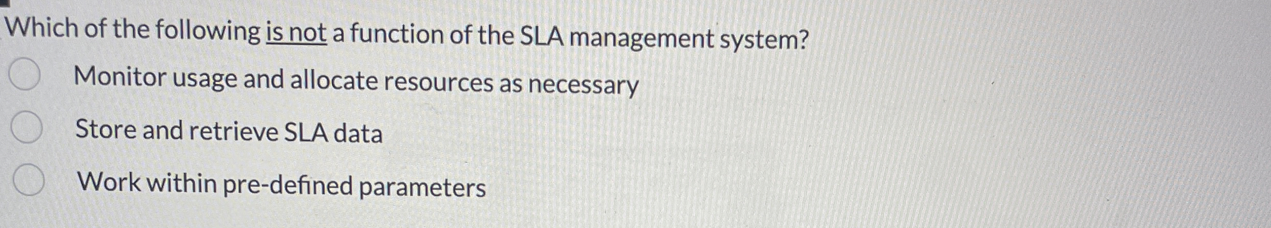 Which of the following is not a function of the