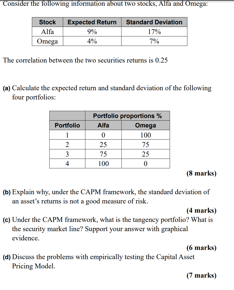 Please only answer the question (d). Thx Conser