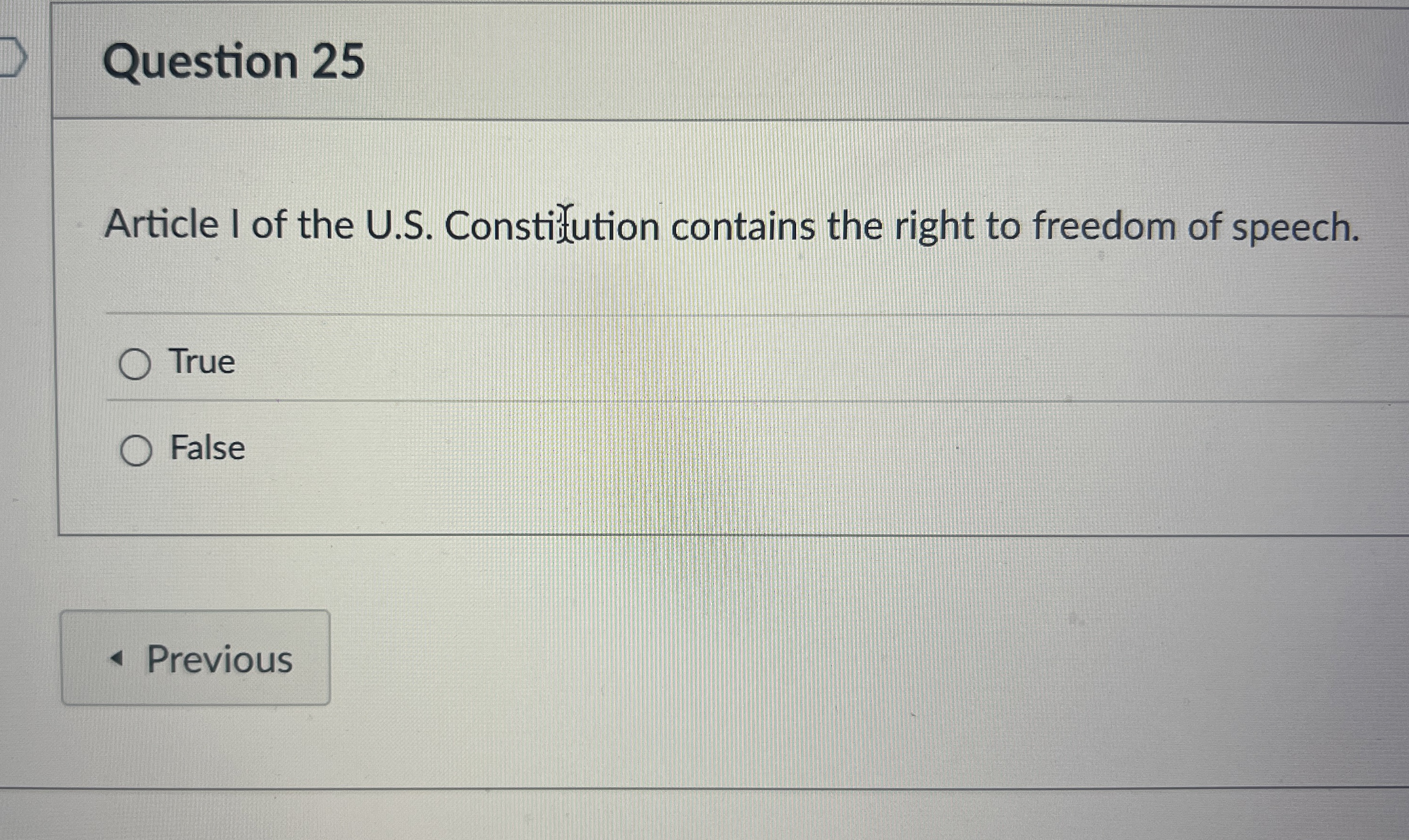 Question 2 5 Article I of the U . S .